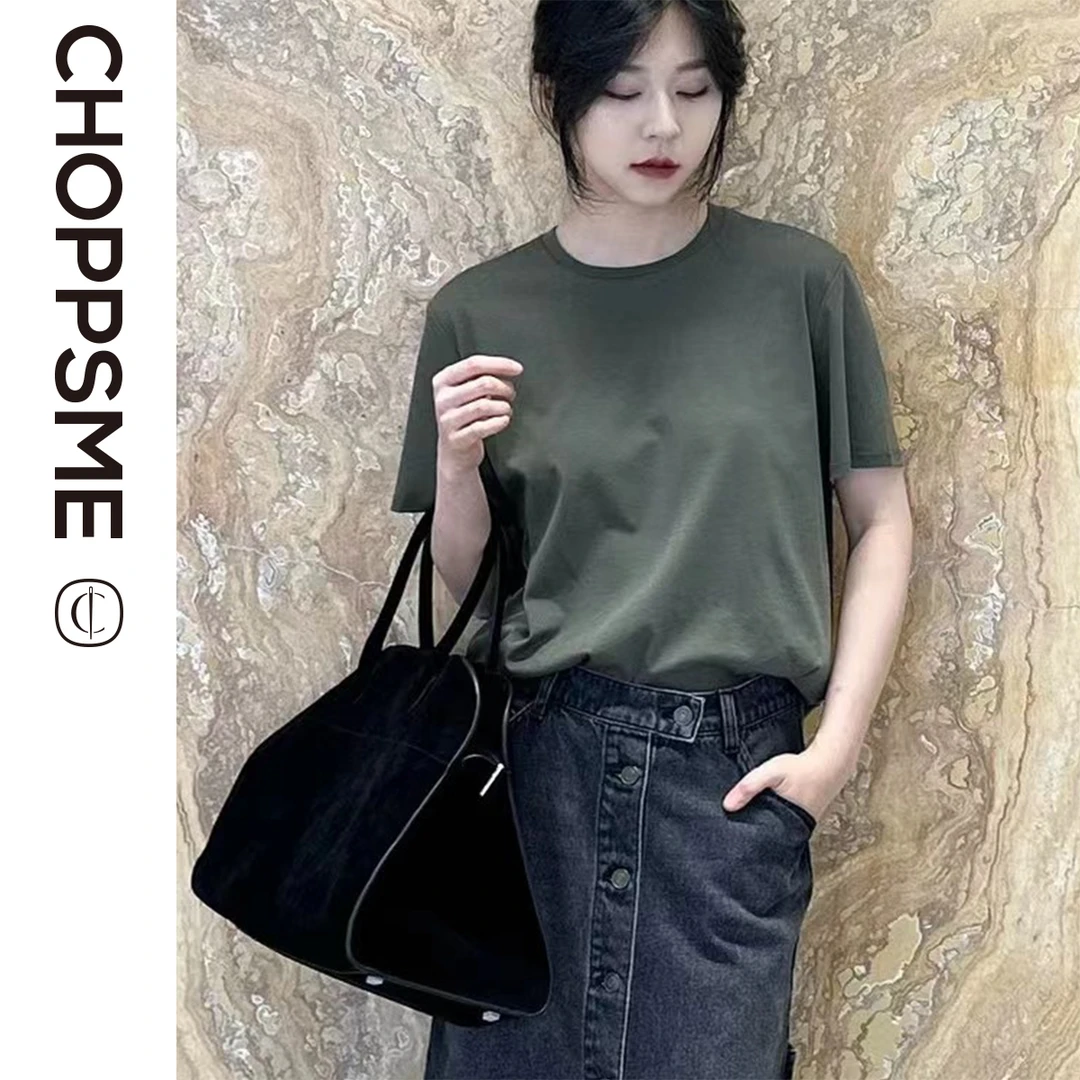 巧珀思｜13505 Row系柔软密织长绒棉无侧缝后中缝圆领宽松短袖T恤