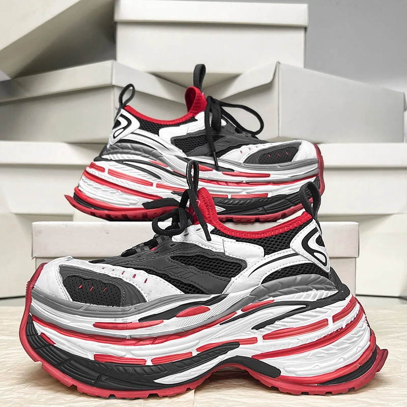 某物渠道鞋~超厚底巴黎16xl老爹鞋夏季透气运动炸街正品男款女潮