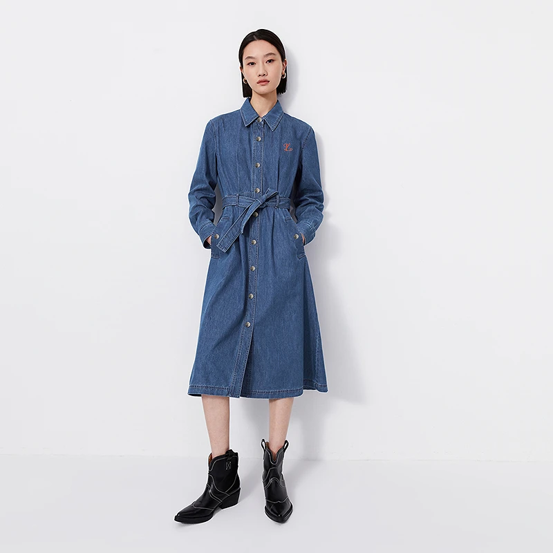 【商场同款】LILY2024春新款女装连身装124100G7202