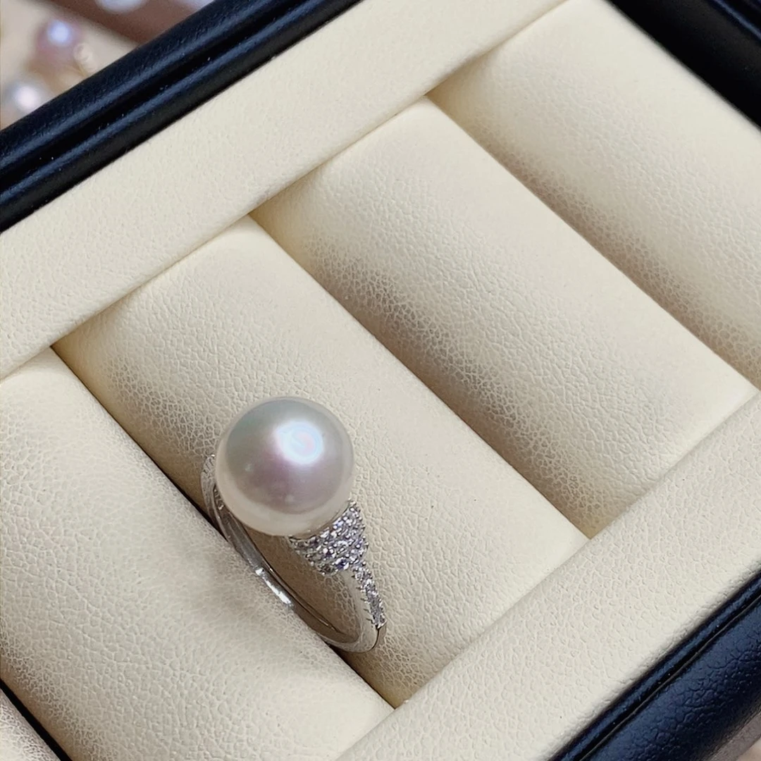 戒指银S925镶嵌淡水珍珠T****彤