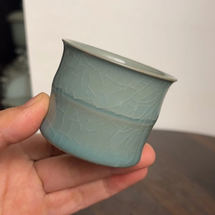陶摆件仿古小竹节杯kkkkkkkkkkkk