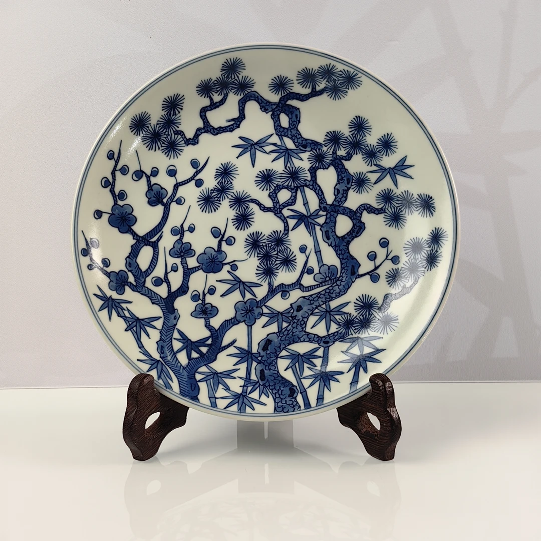 觅纤柴窑 松竹梅壶承-18厘米  MQ0018