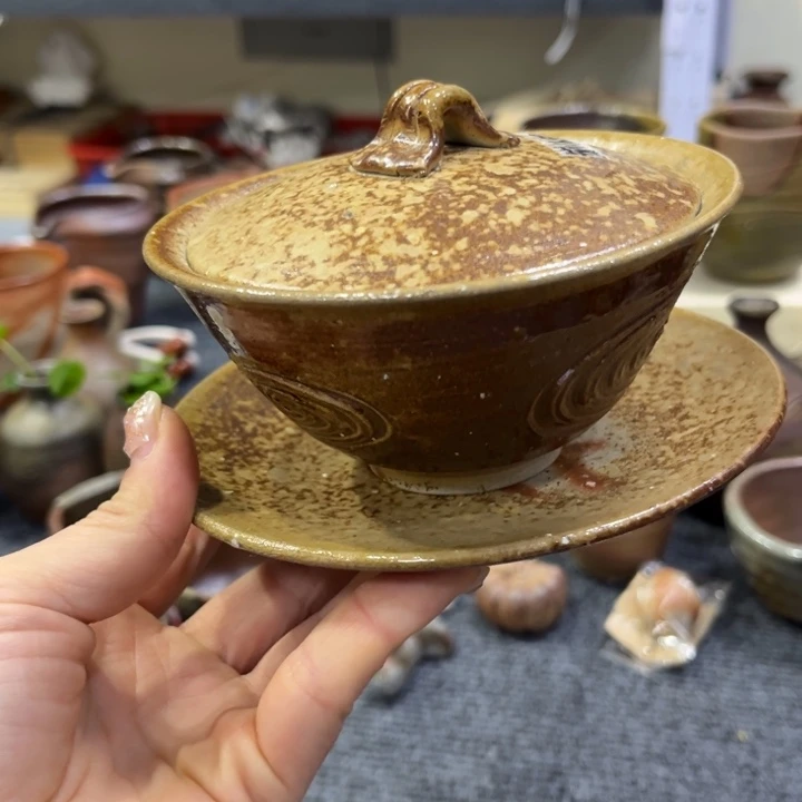 备前星球系列大容量三才茶碗