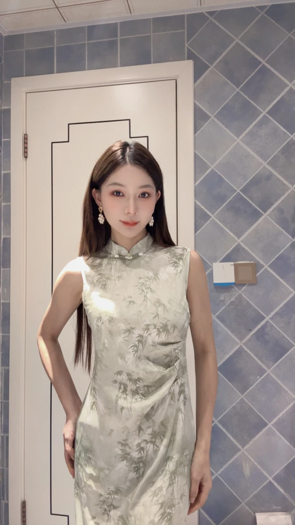 （竹间清）长度120双层送考旗袍修身文艺港工老上海改良日常夏显瘦