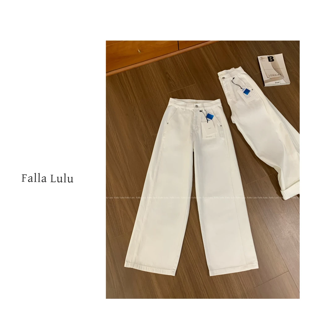 【高定白牛】松弛答案 无弹显瘦纯棉阔腿牛仔裤  A5942