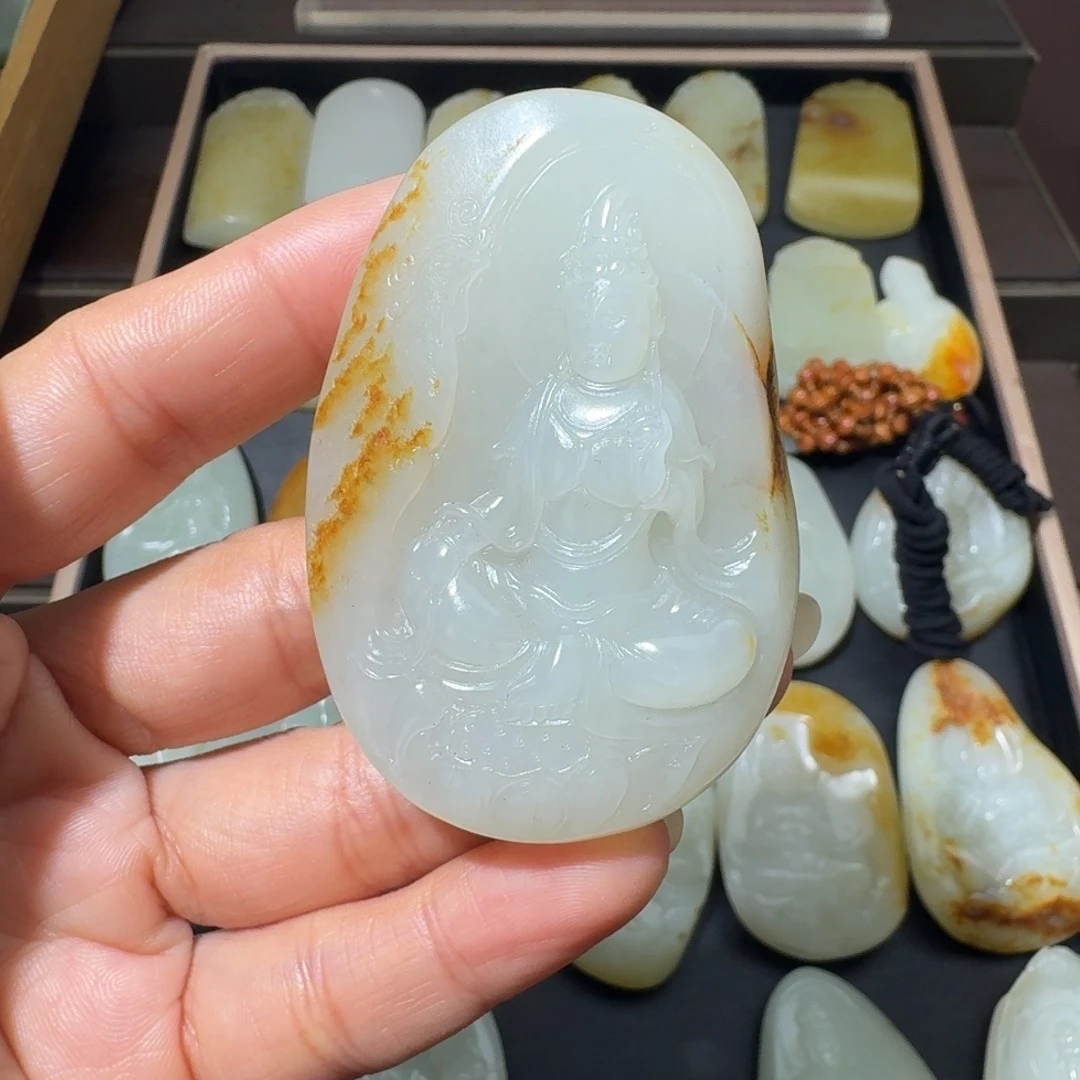 和田玉未镶嵌吊坠(不含链)