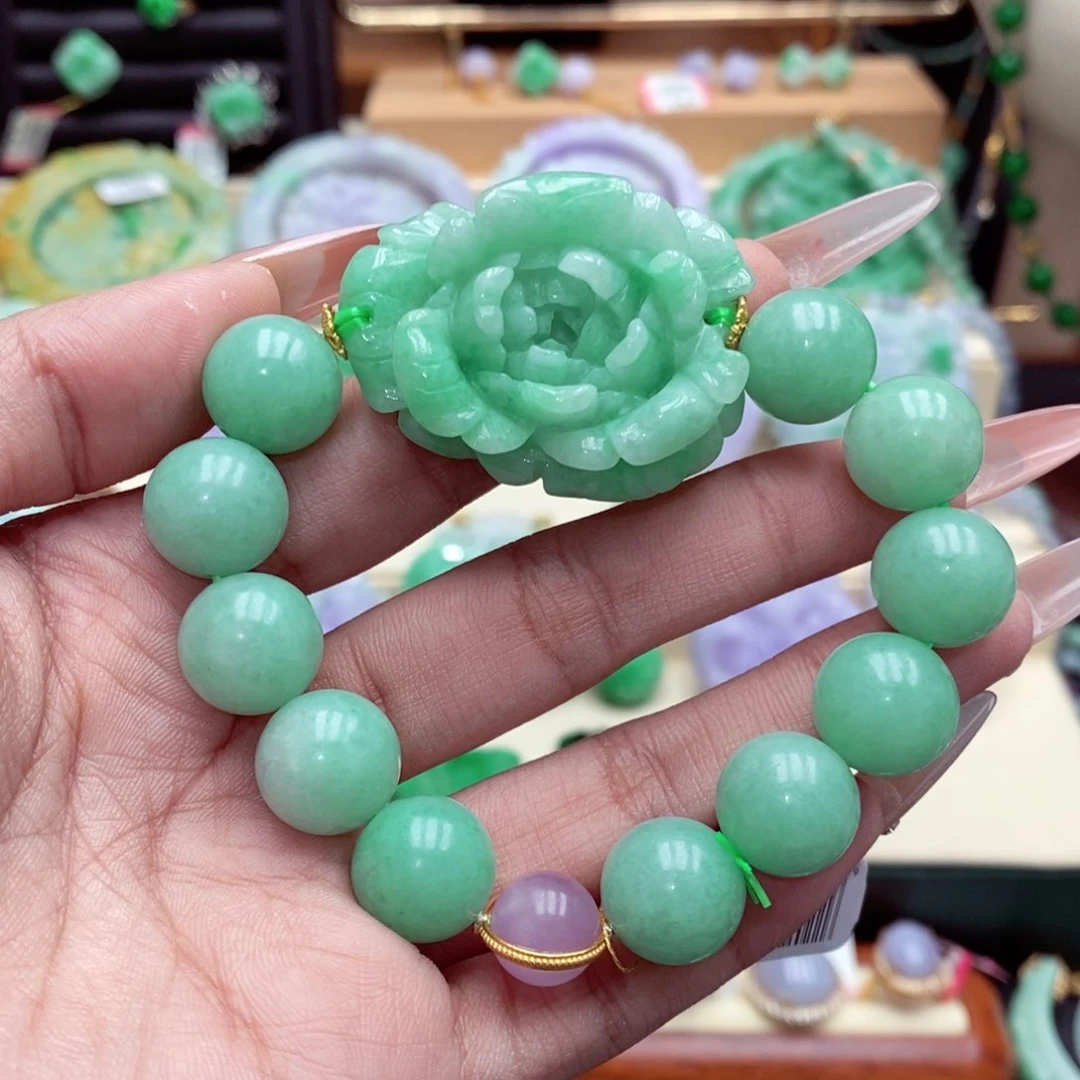 未镶嵌手串翡翠k****e翡翠手串