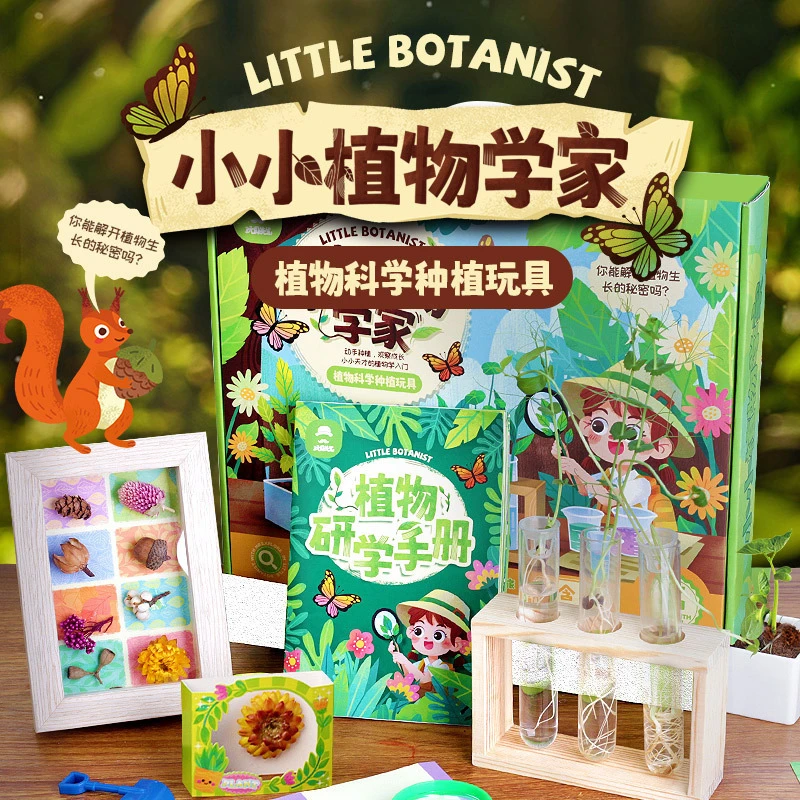 玩具先生小小植物学家儿童种植生长观察科学实验套装手工DIY材料