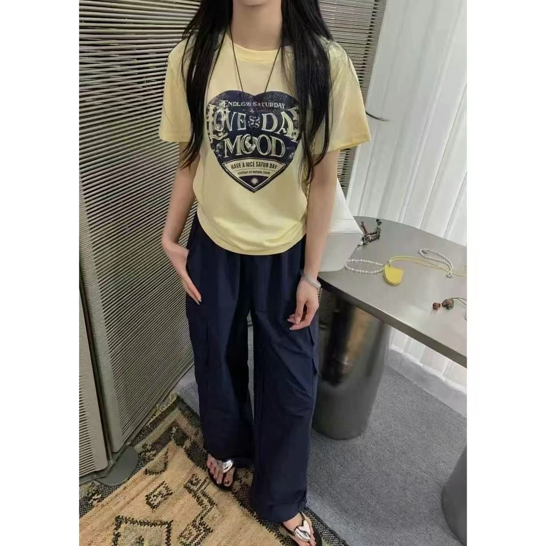 《雨桐精选5.21》胸前爱心印花T恤-1181