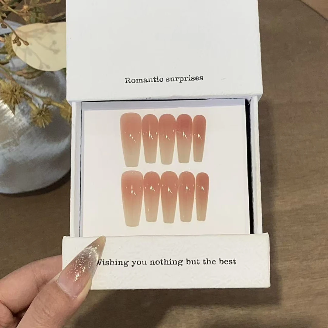 【嬛嬛甲】渐变腮红裸色精致重工洋气纯欲气质穿戴甲