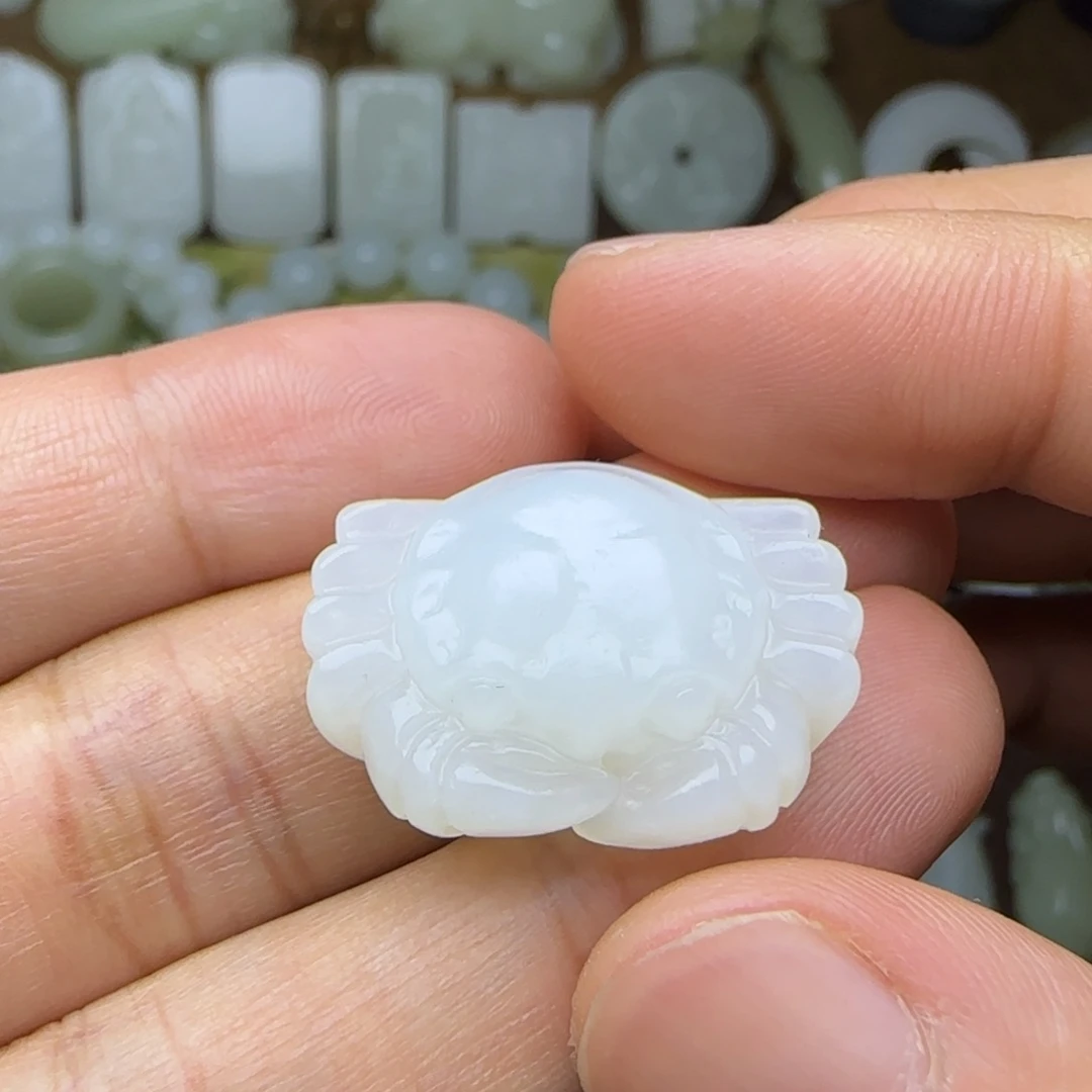 和田玉未镶嵌挂件螃蟹