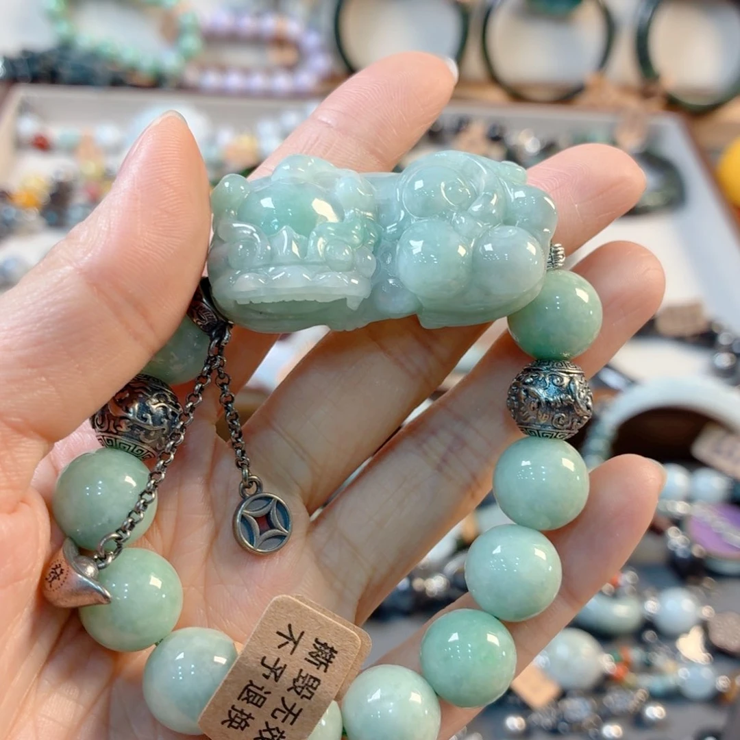 疯***翡翠未镶嵌颈饰手串