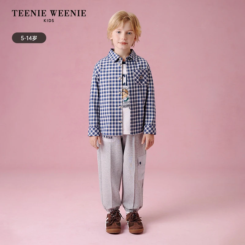 TeenieWeenie Kids小熊童装25年新款秋季男童休闲时尚工装风卫裤