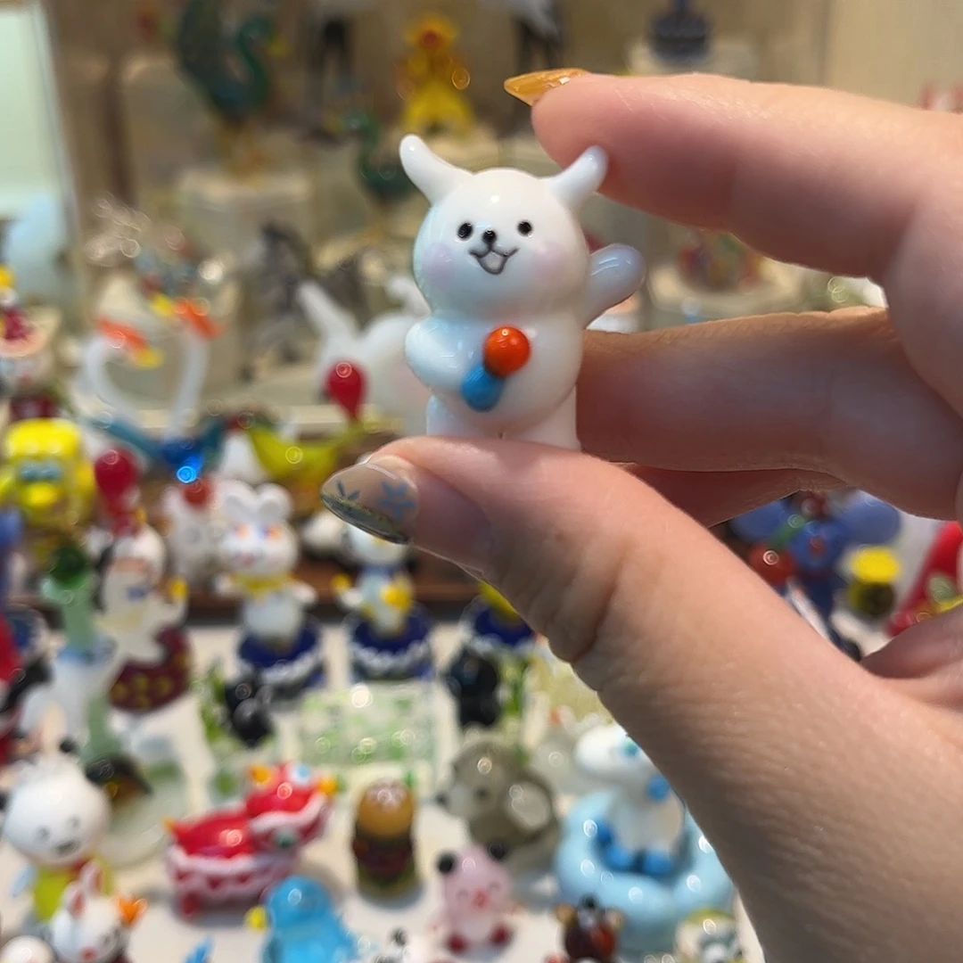 手工艺品琉璃线条小狗