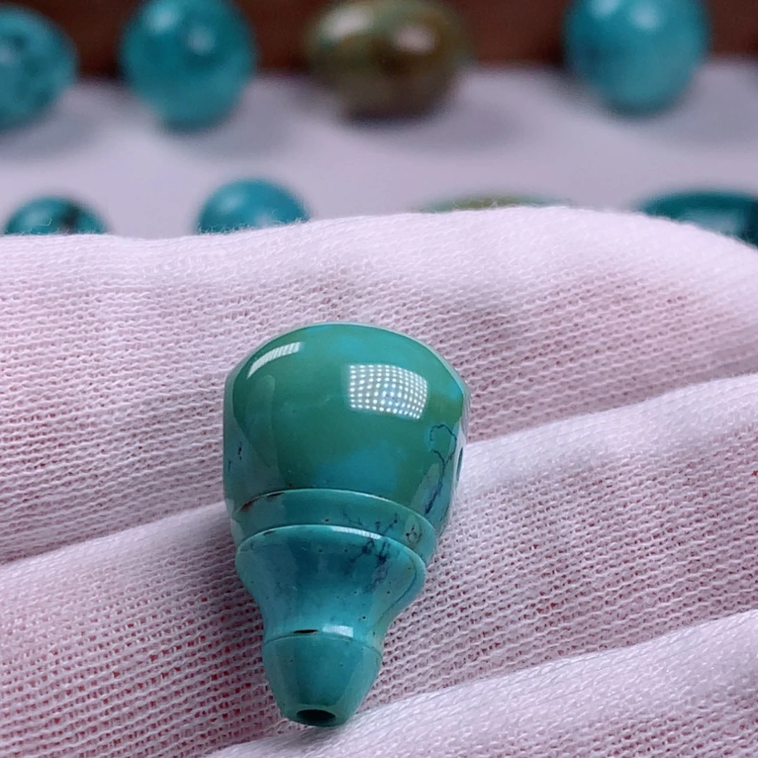 未镶嵌绿松石珠宝奇石三通配饰