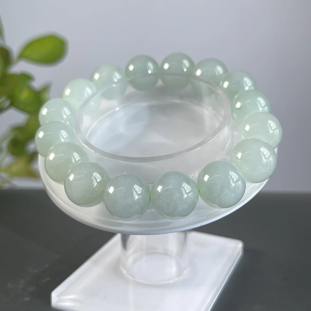 JXB20-127 天然翡翠缅甸A货 翡翠手串