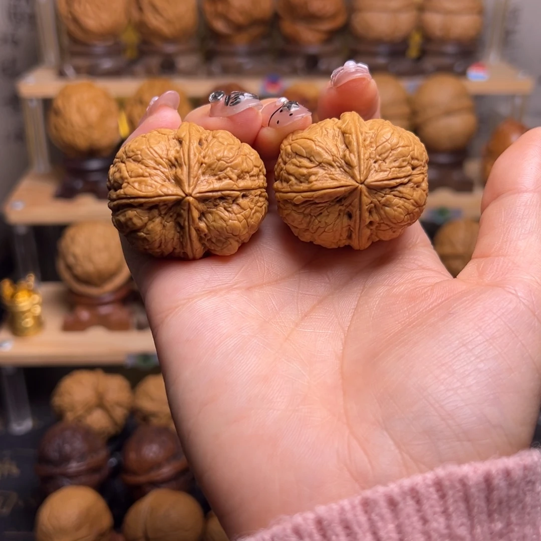 桃核把件木纹四棱H20、37……