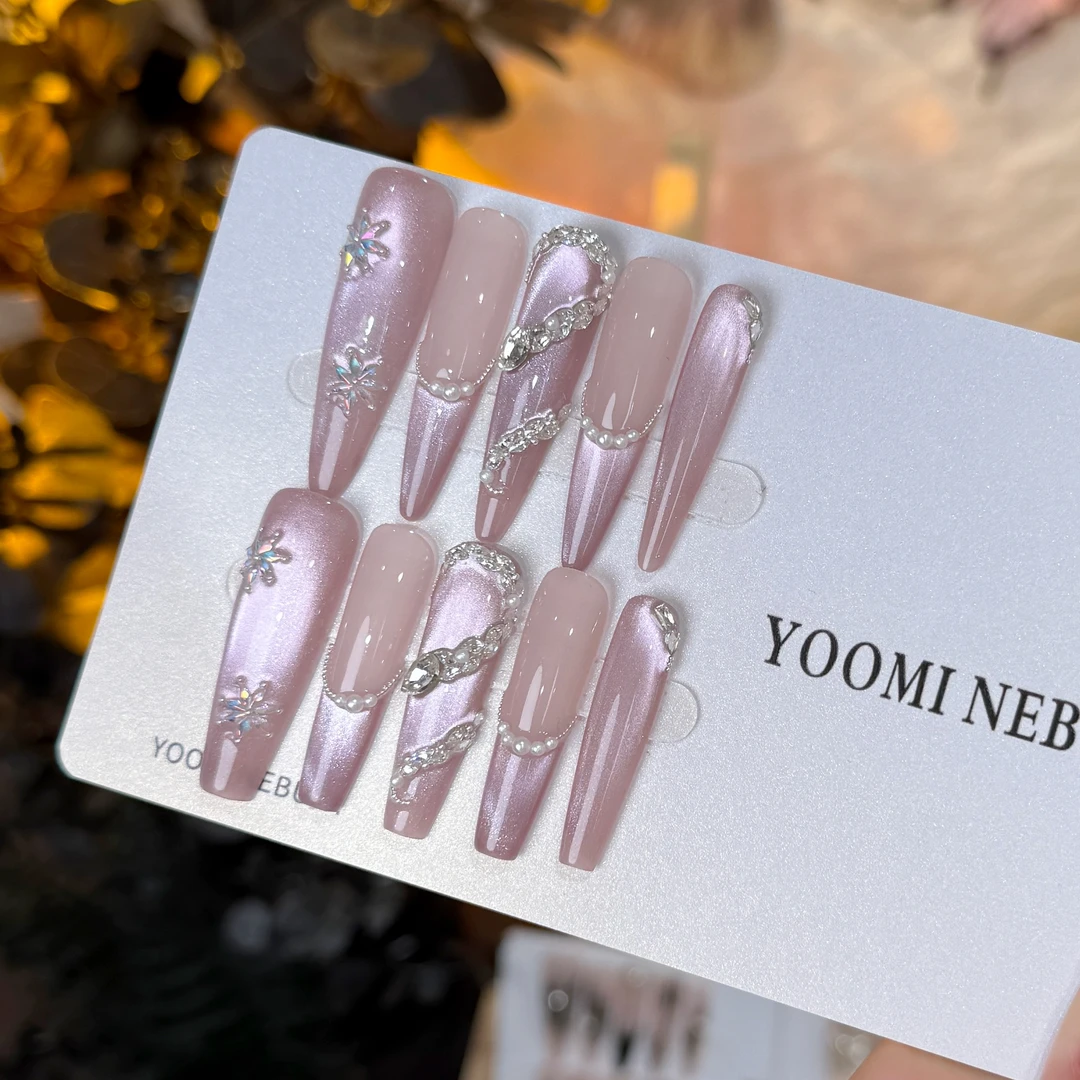 【九重紫】纯手工光疗紫色穿戴甲2025新款高级感美甲九紫离火甲