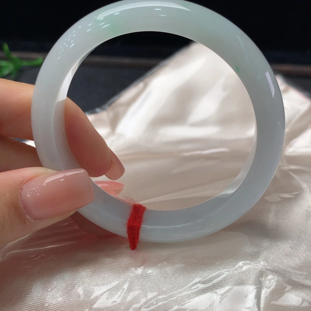 翡翠未镶嵌手镯缅甸A货翡翠 冰阳绿50 51