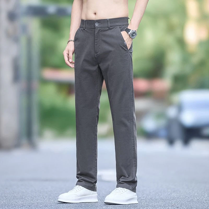 2025夏季男士爆款冰凉仿锦棉面料男款裤子百搭轻商务舒适休闲裤