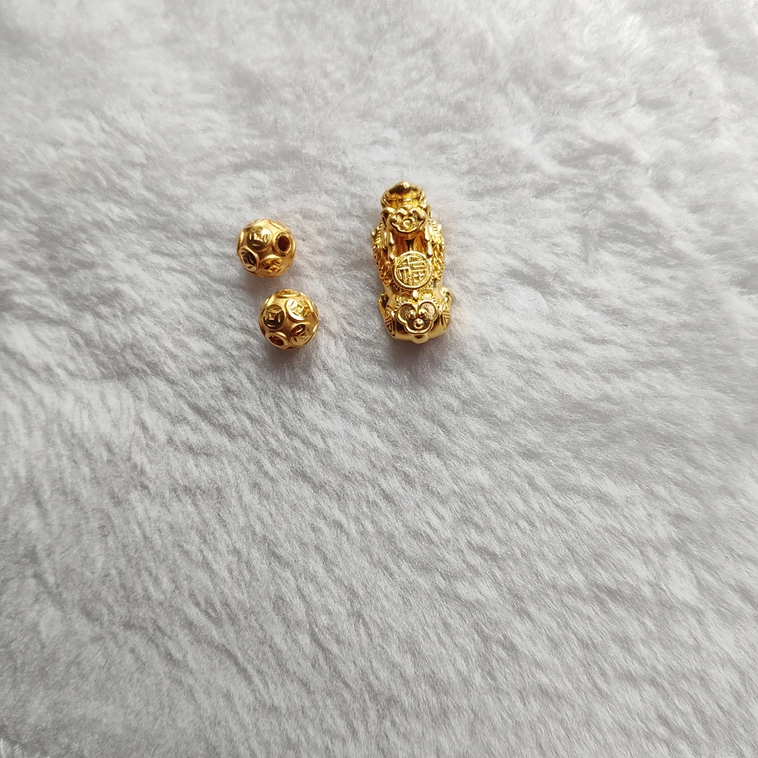 金元宝足金999貔貅珠子首饰
