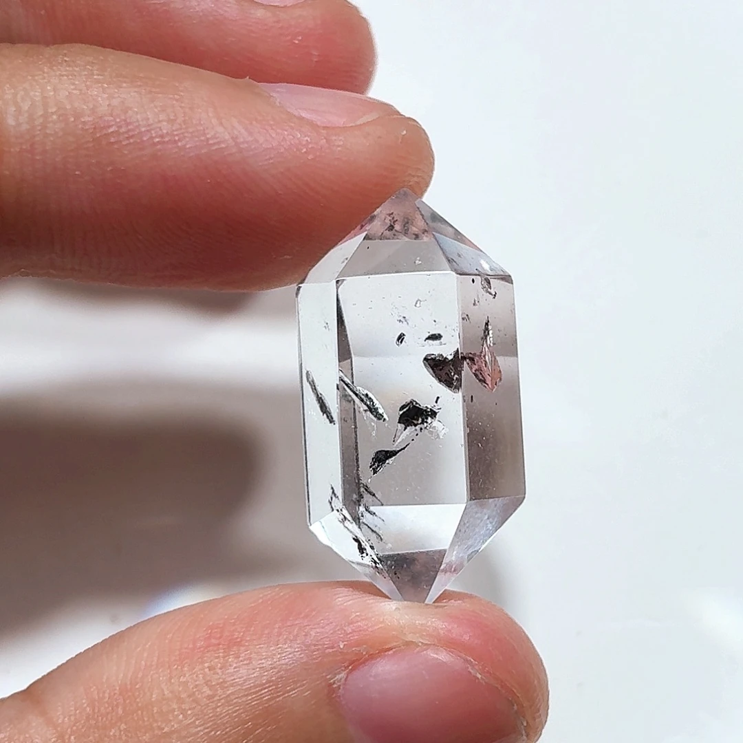 未镶嵌珠宝半成品水晶闪灵双尖