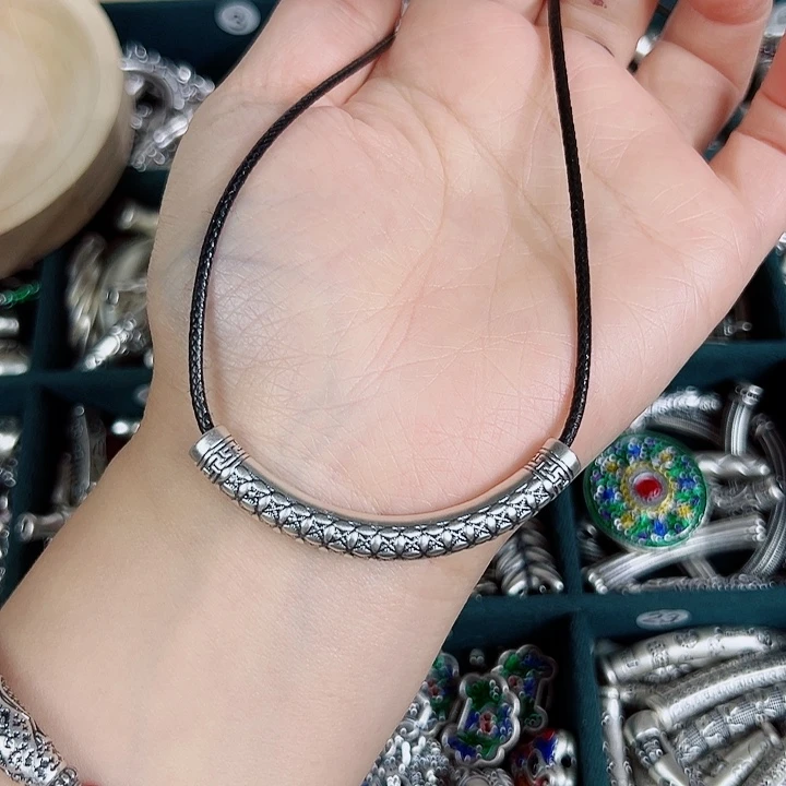 吊坠足银无足银999麦穗弯管