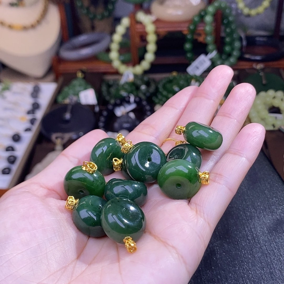 和田玉多样性发一 925.银碧玉平安扣未镶嵌