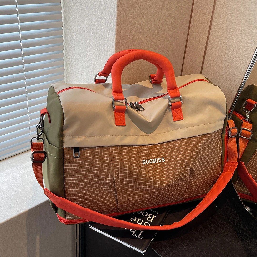 大容量旅行包女手提轻便短途出差可扩容旅游收纳行李包运动健身包