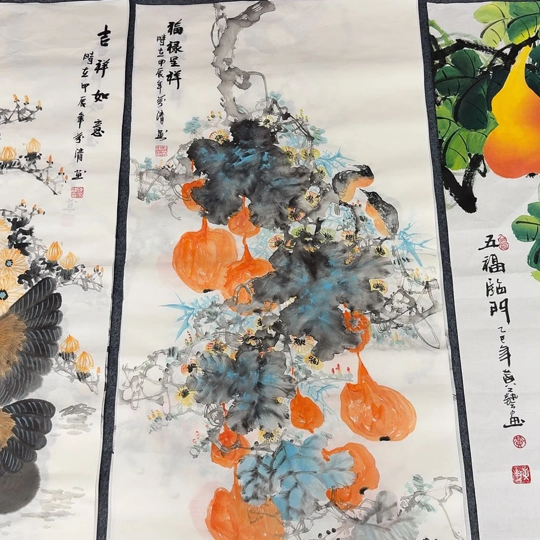 国画三尺尺寸50X100纯手绘作品