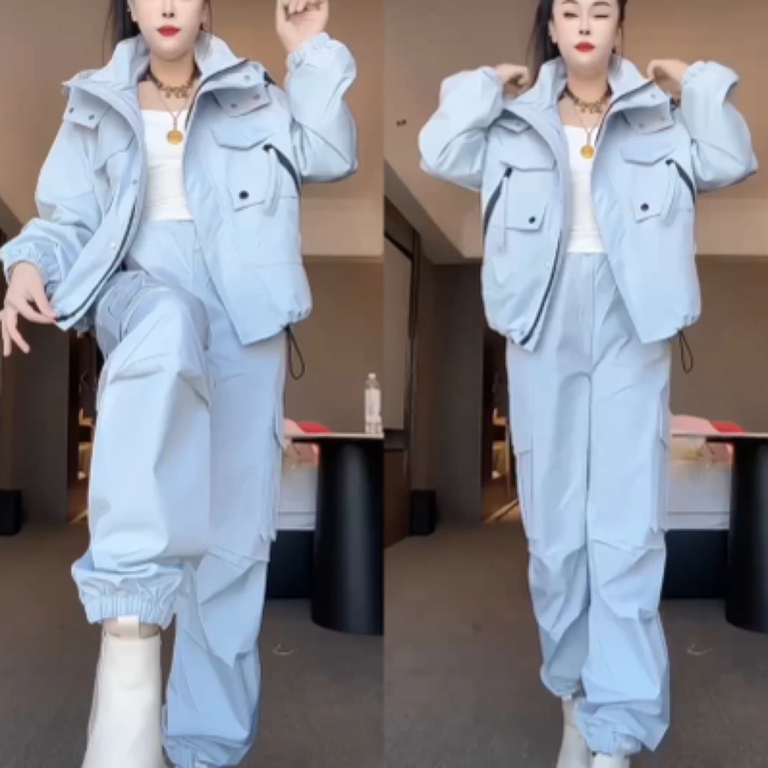 外套宽松潮流宽松型春秋长袖薄款显瘦短款运动春季休闲百搭