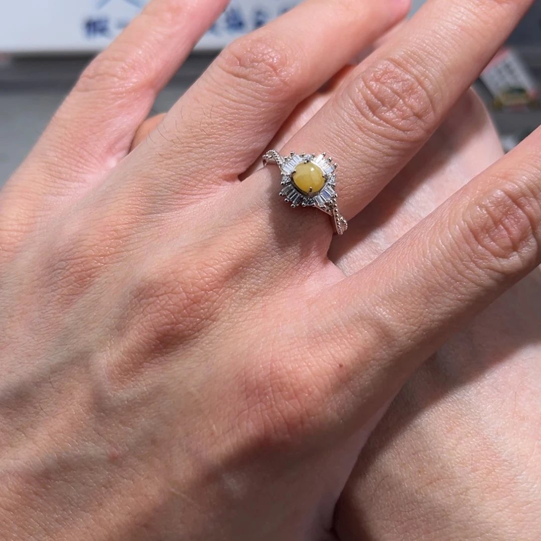 翡翠戒指银S925镶嵌jjjjn