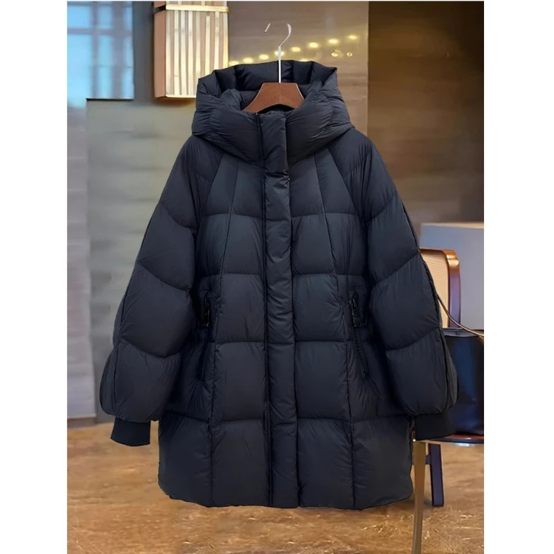 200-300斤胖mm宽松高级感气质减龄棉衣面包服加厚百搭连帽棉服