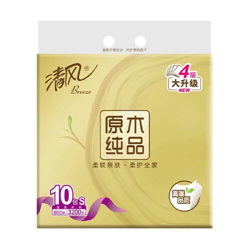 清风 原木金装抽纸 80抽*10包 S（新老包装随机）