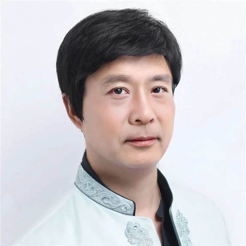 中老年男士全真发短直发全头套假发自然蓬松遮白发机制递旋自然款