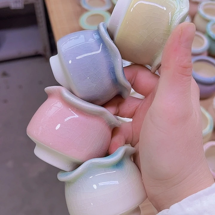 红陶陶瓷花盆当场满12包邮