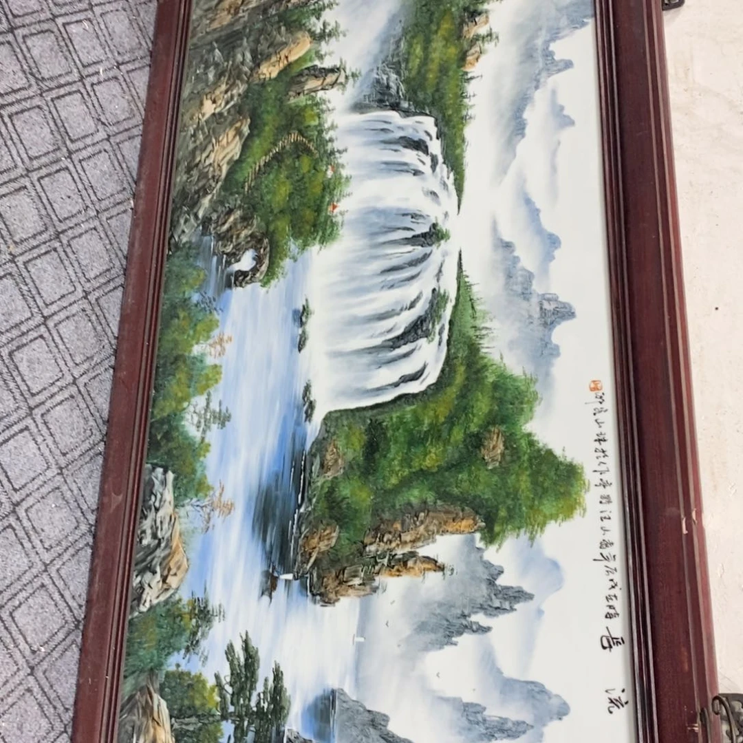 瓷片185*96 景德镇瓷板画柴窑烧制