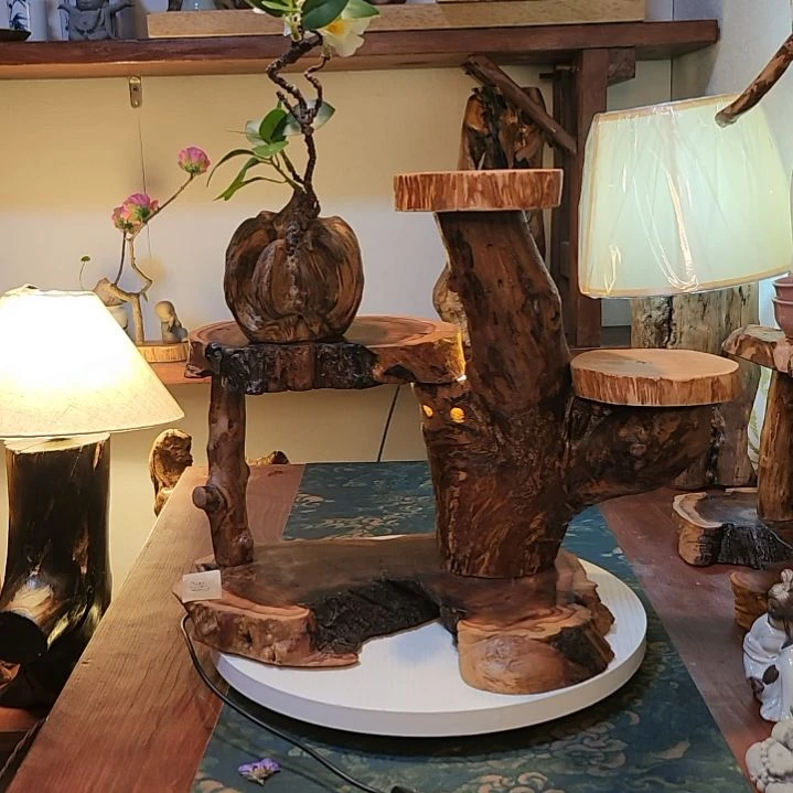 琳***）木原木风摆件家居客厅装饰品