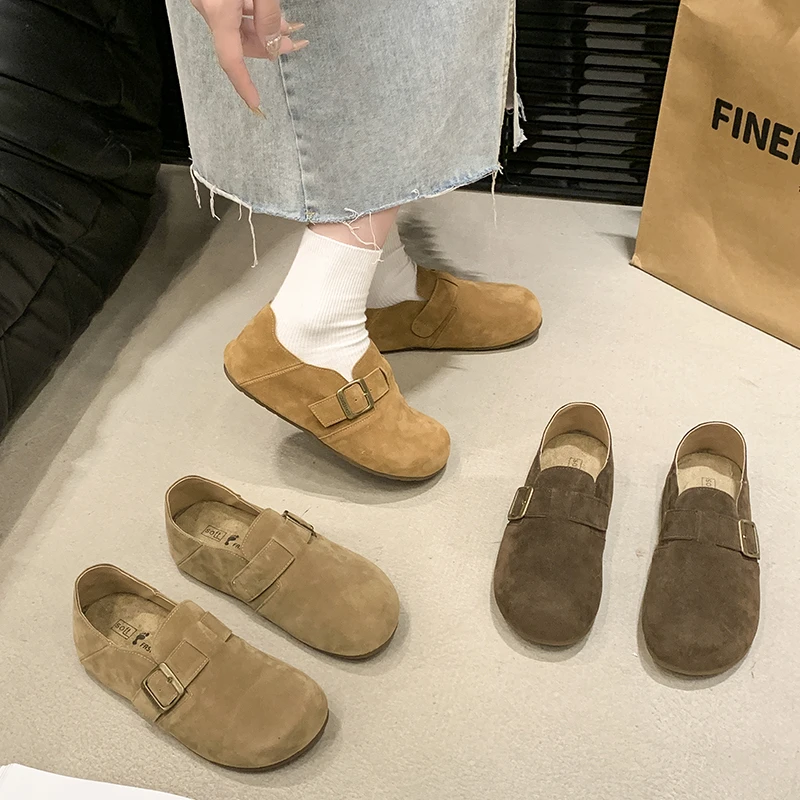 【退货补运费】欧货勃肯鞋秋季欧若风厚底软低帮女勃肯拖鞋7280