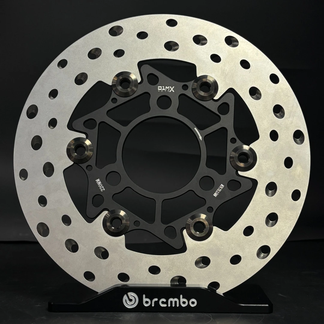 D1M第一名日本技术半浮动刹车盘 斜孔/圆孔铆接盘3孔220mm/245mm