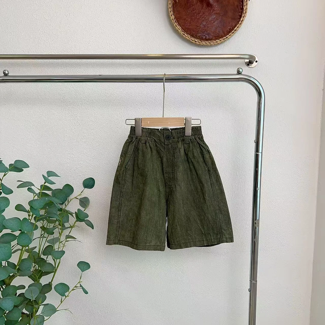 1220锁绿色休闲短裤