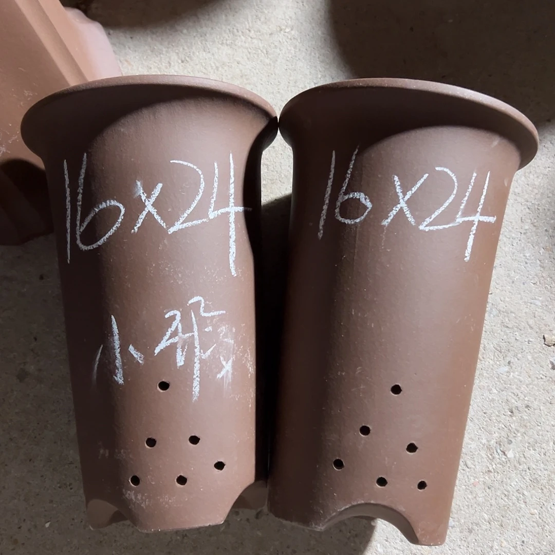 紫砂花盆宜兴紫砂花盆2只