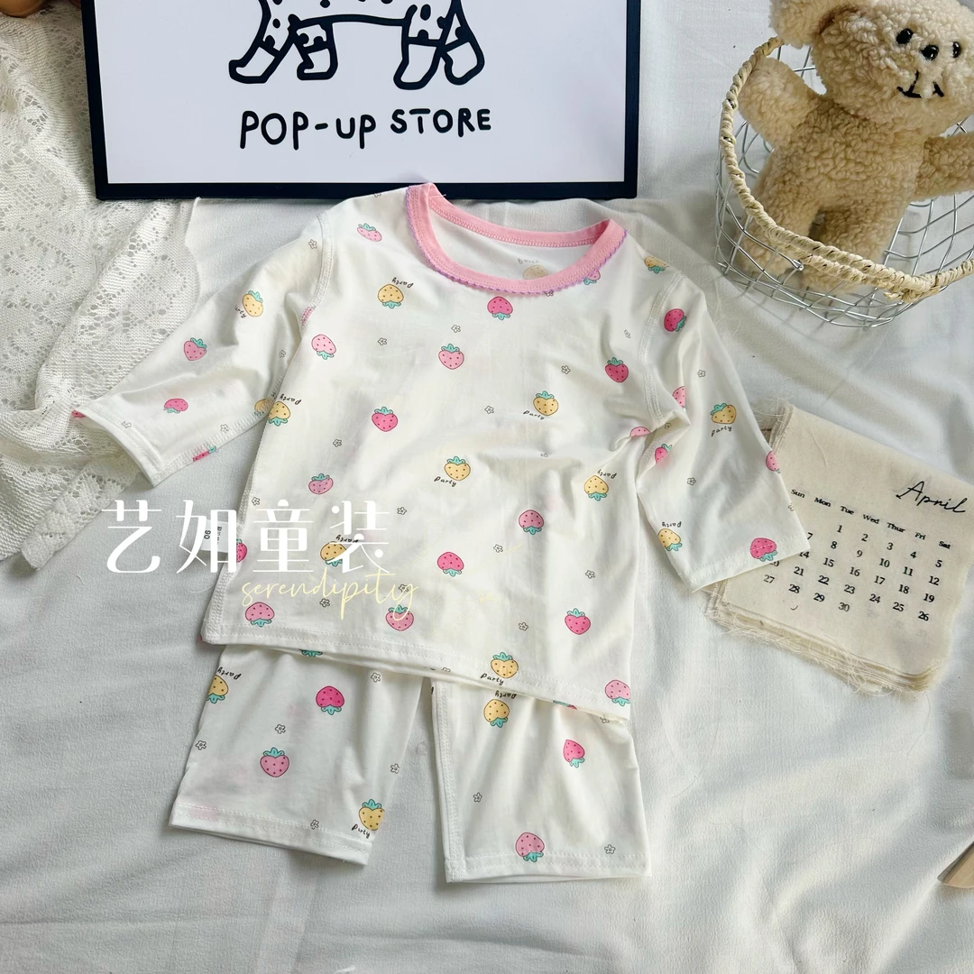 番茄家*夏季新款草莓睡衣套装D-W729