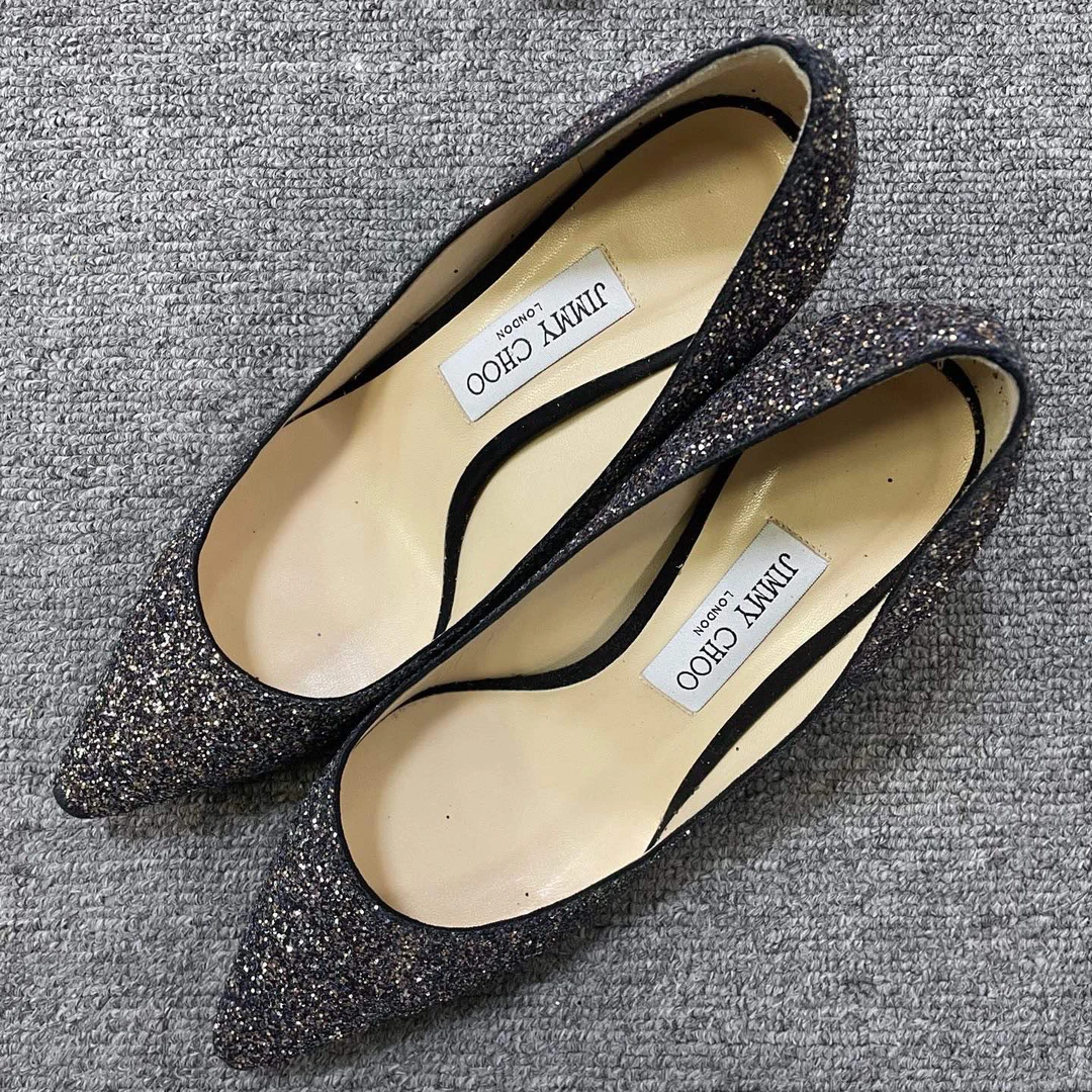 99新 JIMMY CHOO/吉米周 ROMY 细跟高跟鞋 39码/12847