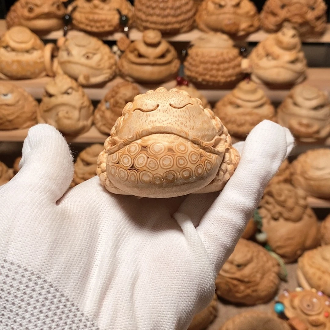 竹初**竹根雕金蟾竹根雕