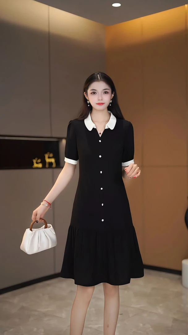 【咔尔丽丝】夏季上新高端大码显瘦6578 气质时尚百搭女装连衣裙