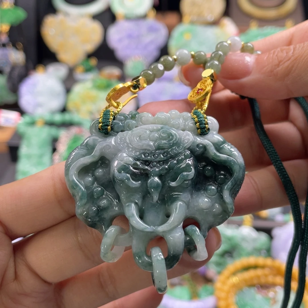 翡翠未镶嵌颈饰代编织