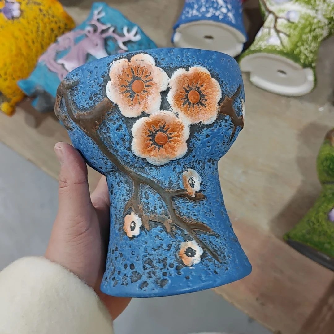 红陶吸水透气的白陶花盆凑满12发货