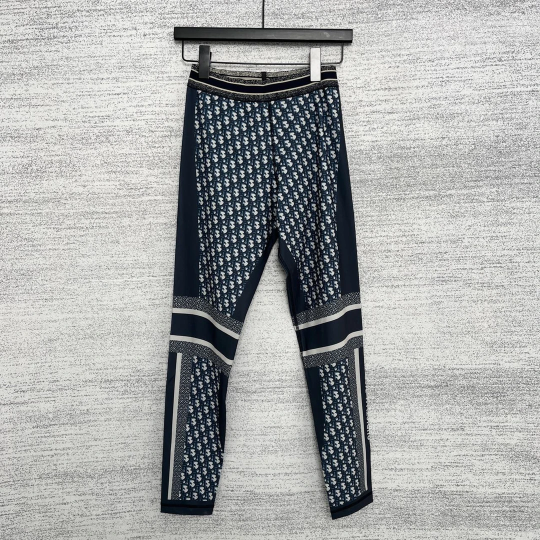 99新 DIOR/迪奥 logo满印图案打底裤/尺码XS/WX109553