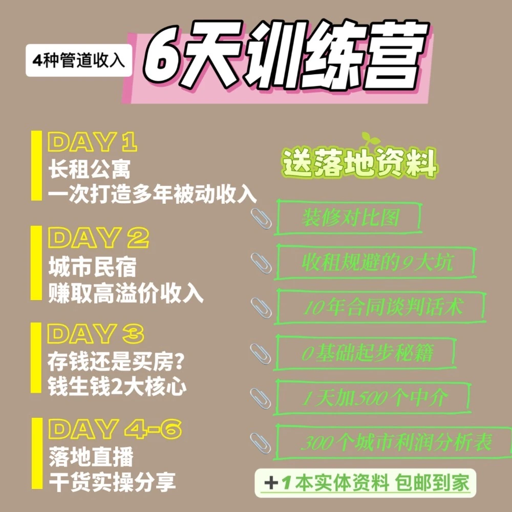 被动收入6天训练营